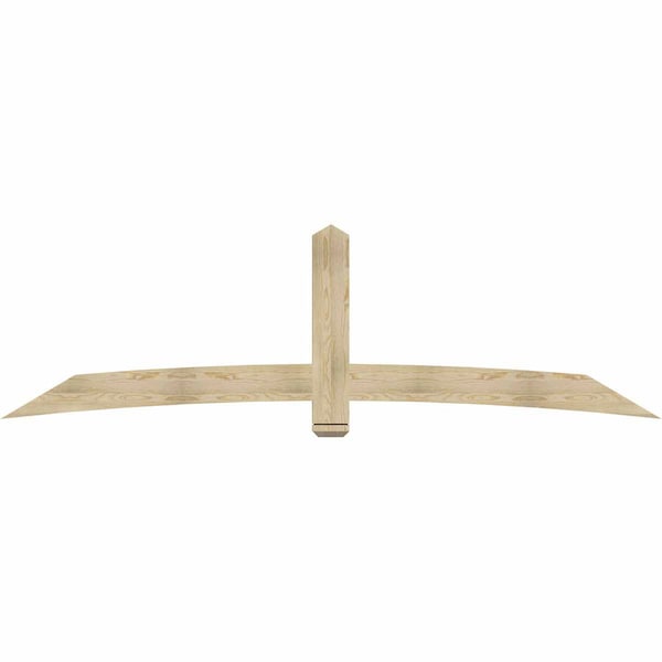 Ekena Millwork Bellingham Rough Sawn Timber Gable Bracket, Douglas Fir, 108"W x 31 1/2"H x 2"D x 6"F, 7/12 Pitch GBW108X31X0206BEL00RDF - main